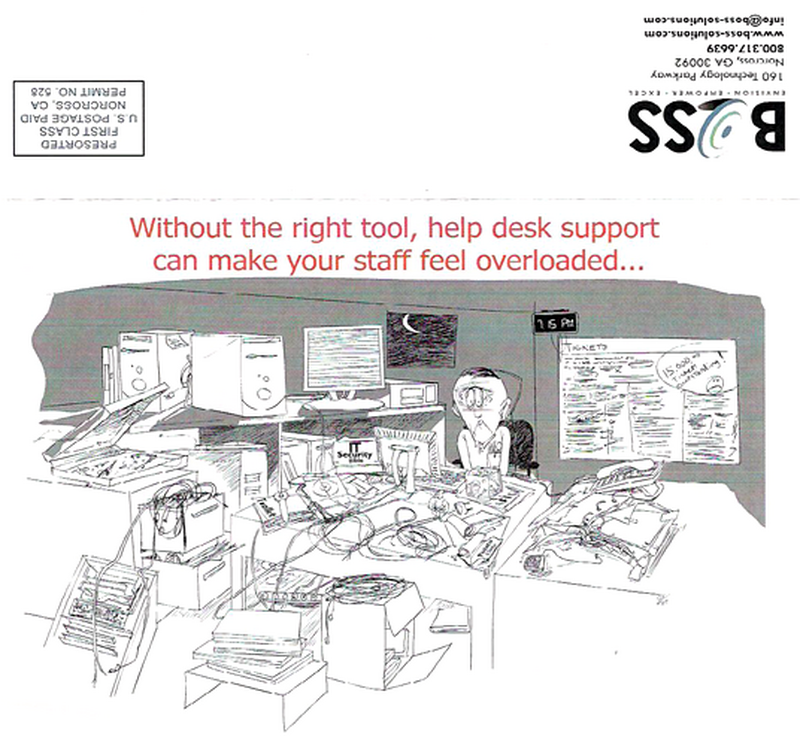 BOSS Assist software mailer print ad