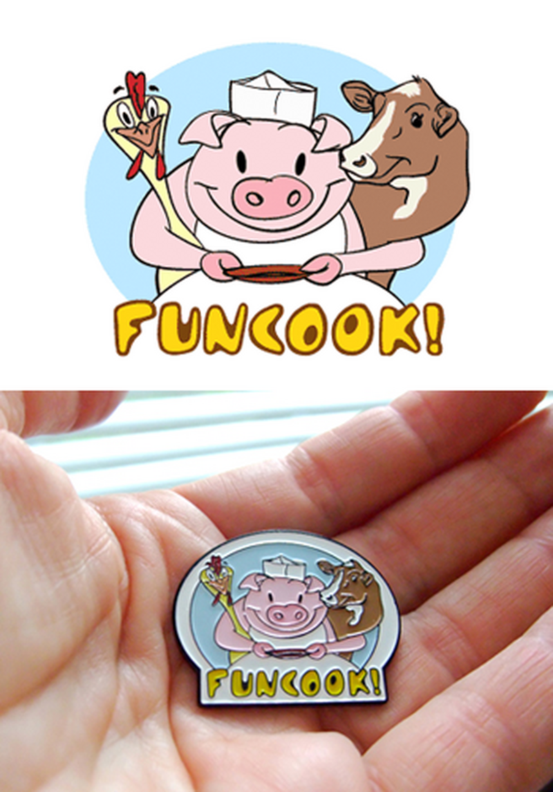 Pin design for an annual Bar-B-Q
