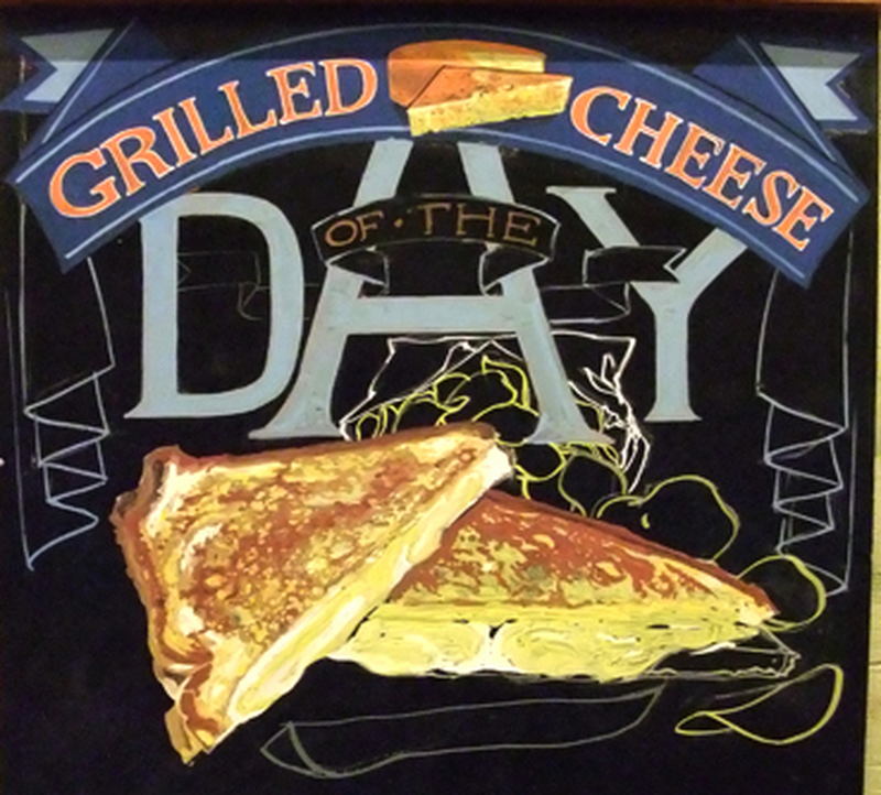 Whole Foods Market favorite grilled cheese chalk