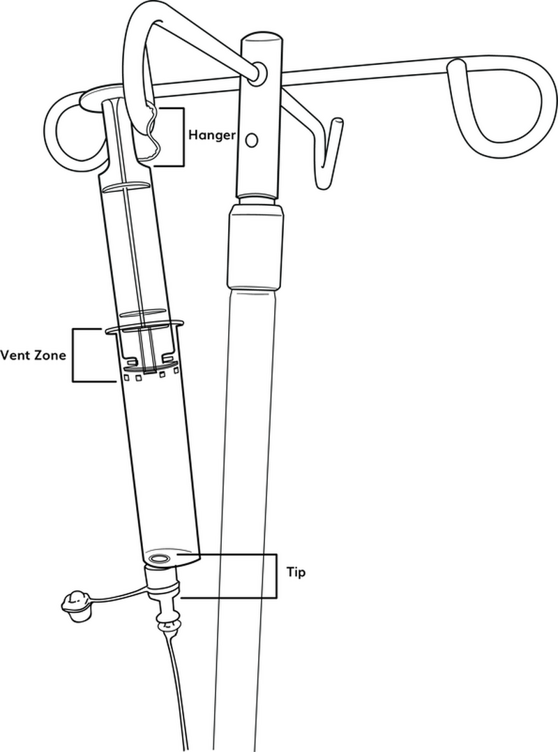 NeoMed hanger vent zone technical illustration