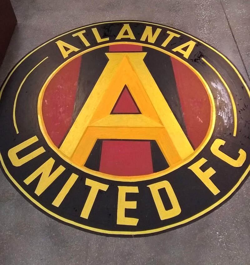 PureRed soccer floor art