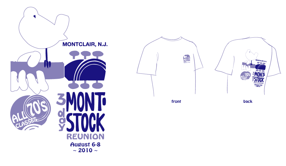 Montclair High School 'Montstock' t-shirt design
