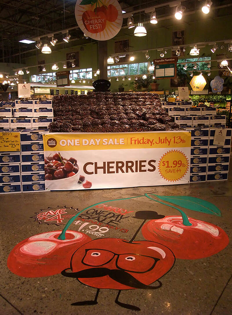 Whole Foods Market  produce floor art