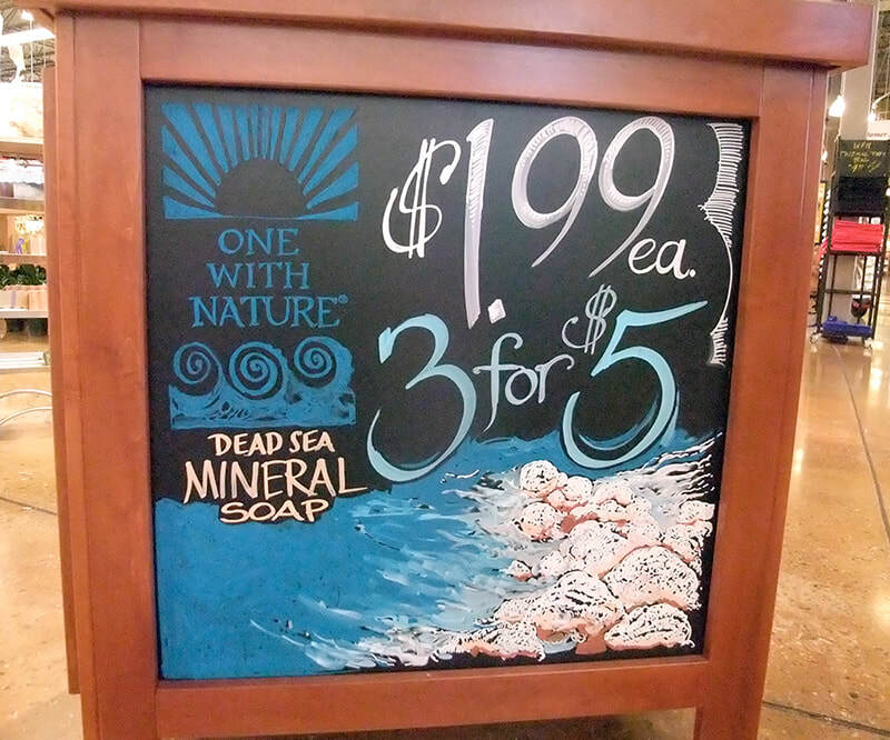Whole Foods Market  vendor soap display