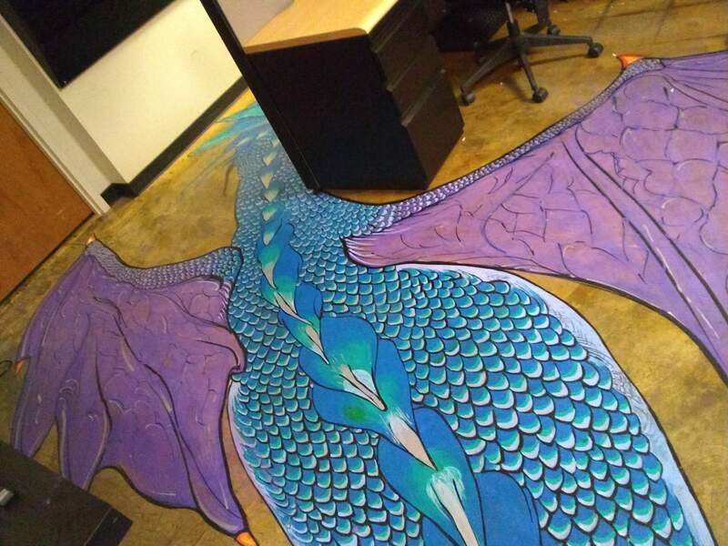 PureRED floor art, continued 