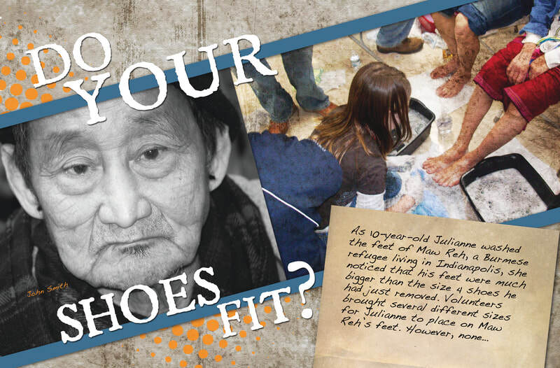 Curtis 1000 - Samaritan's Feet postcard, front