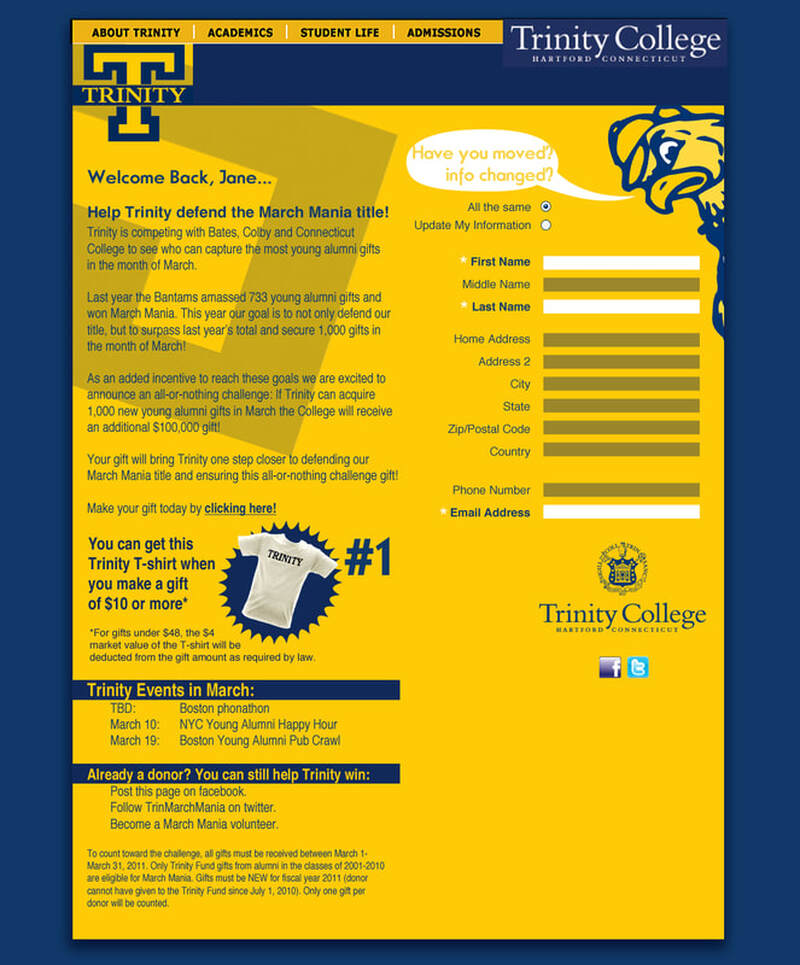 Curtis 1000 - Trinity website form page